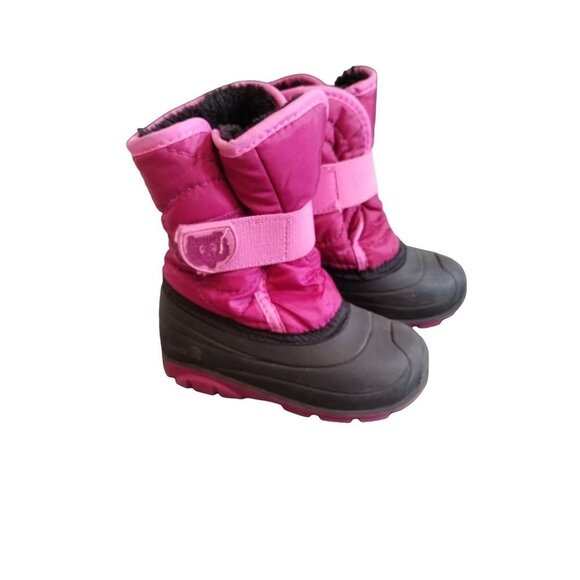 Kamik Kids pink and black snow boots - Picture 1 of 6